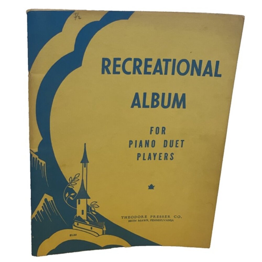 Recreational Album for Piano Duet Players Sheet Music 1937 Theodore Presser VG
